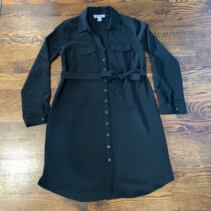 Sz S Motherhood Maternity Black Shirtdress